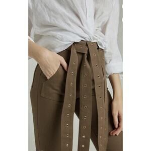 Mayka Gemelos Khaki Denim Pants Straight Cropped Size XS